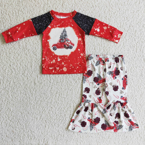 GLP0355 Christmas Girl Christmas Tree Print Set