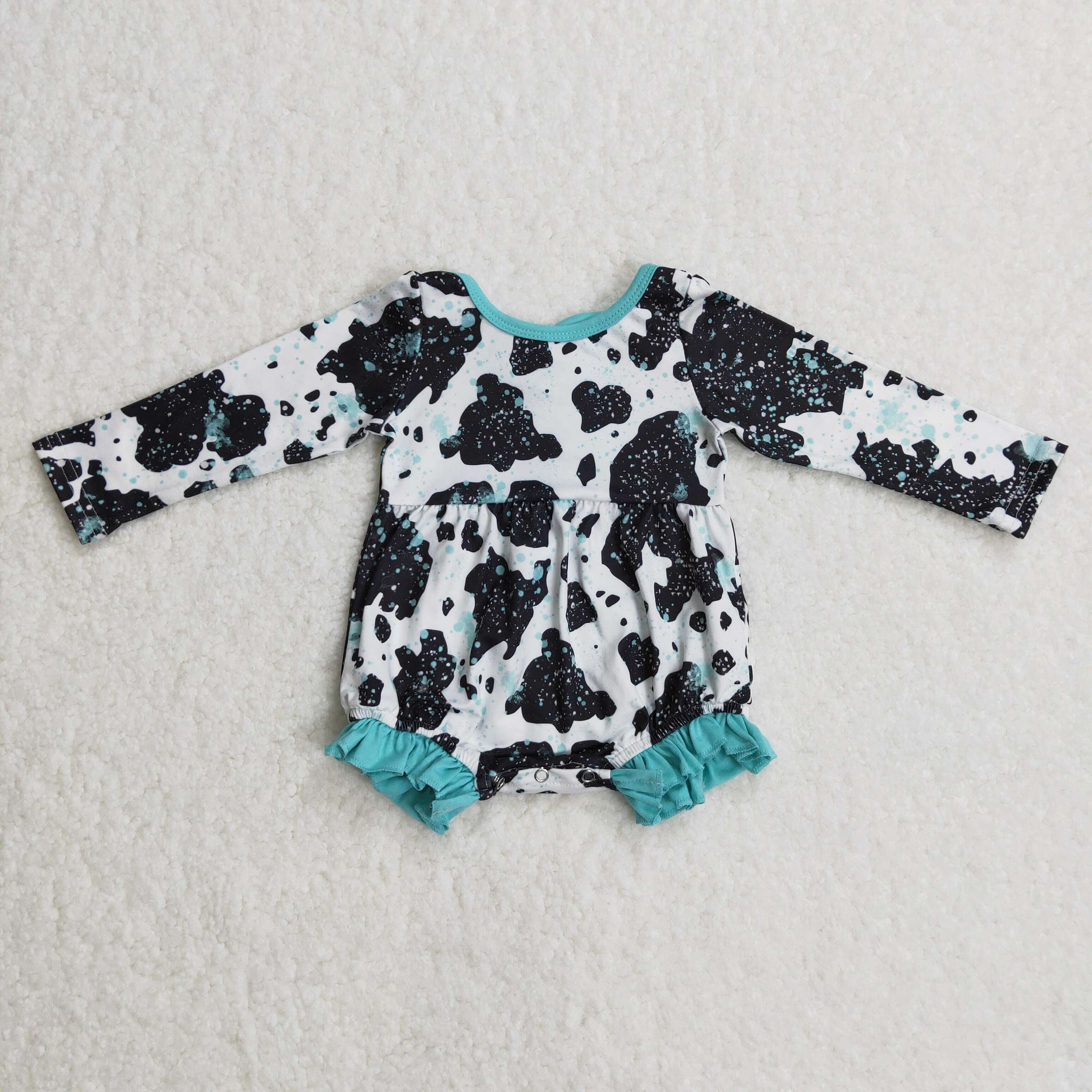 LR0197 baby girl long sleeve romper