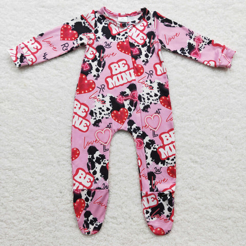 LR0235 valentine's day baby girl long sleeve romper