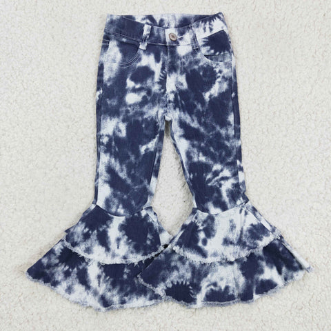 P0035 Blue Tie Dye Girls Jeans