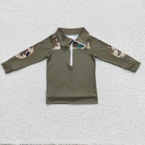 BT0098 Camo Boys Lapel Shirt