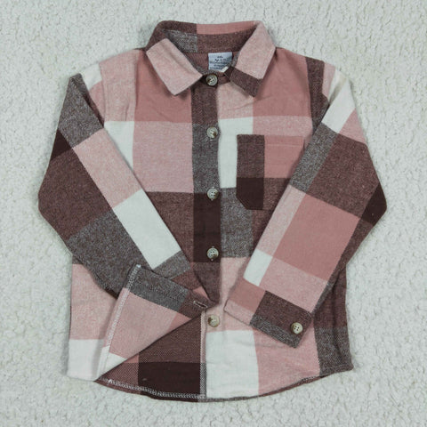 GT0073 Boys Color Check Lapel Shirt