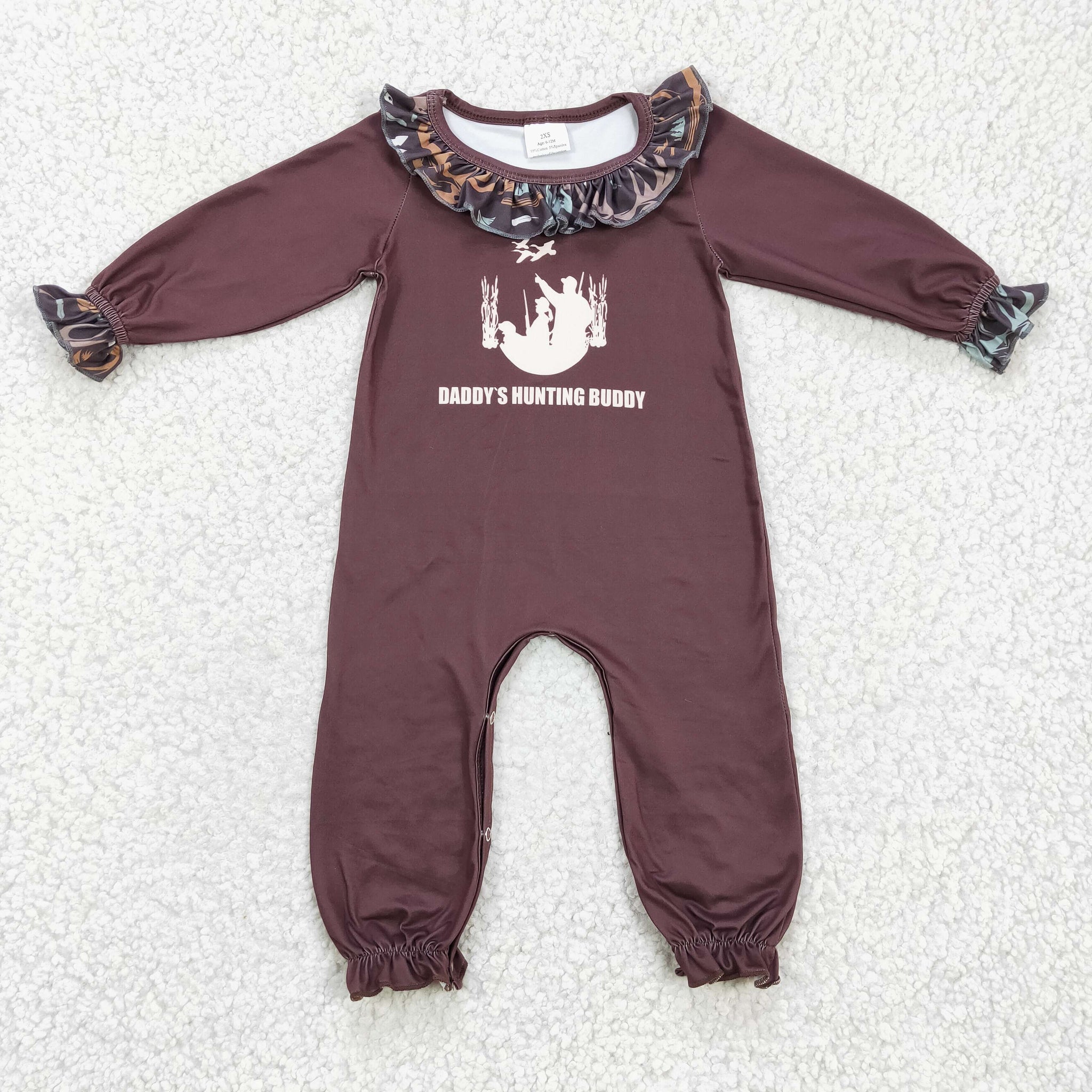 LR0198 brown girl romper