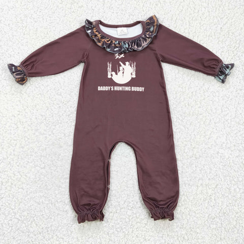 LR0198 brown girl romper