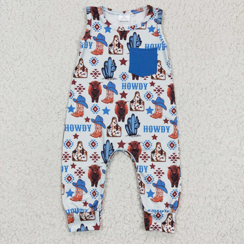 SR0115 baby boy sleeveless cute romper