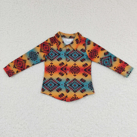 BT0129 Colorful Print Boys Shirt