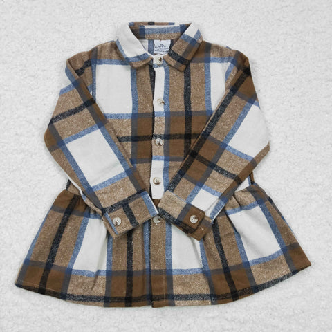 GT0089 Cotton Brown Shirt Girls Tops