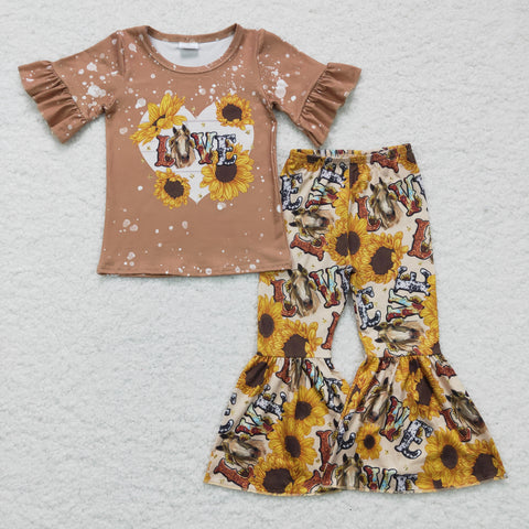 GSPO0277 sunflower print girl