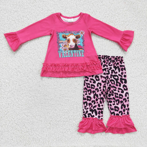GLP0362 Rose Red Suit Cow Print