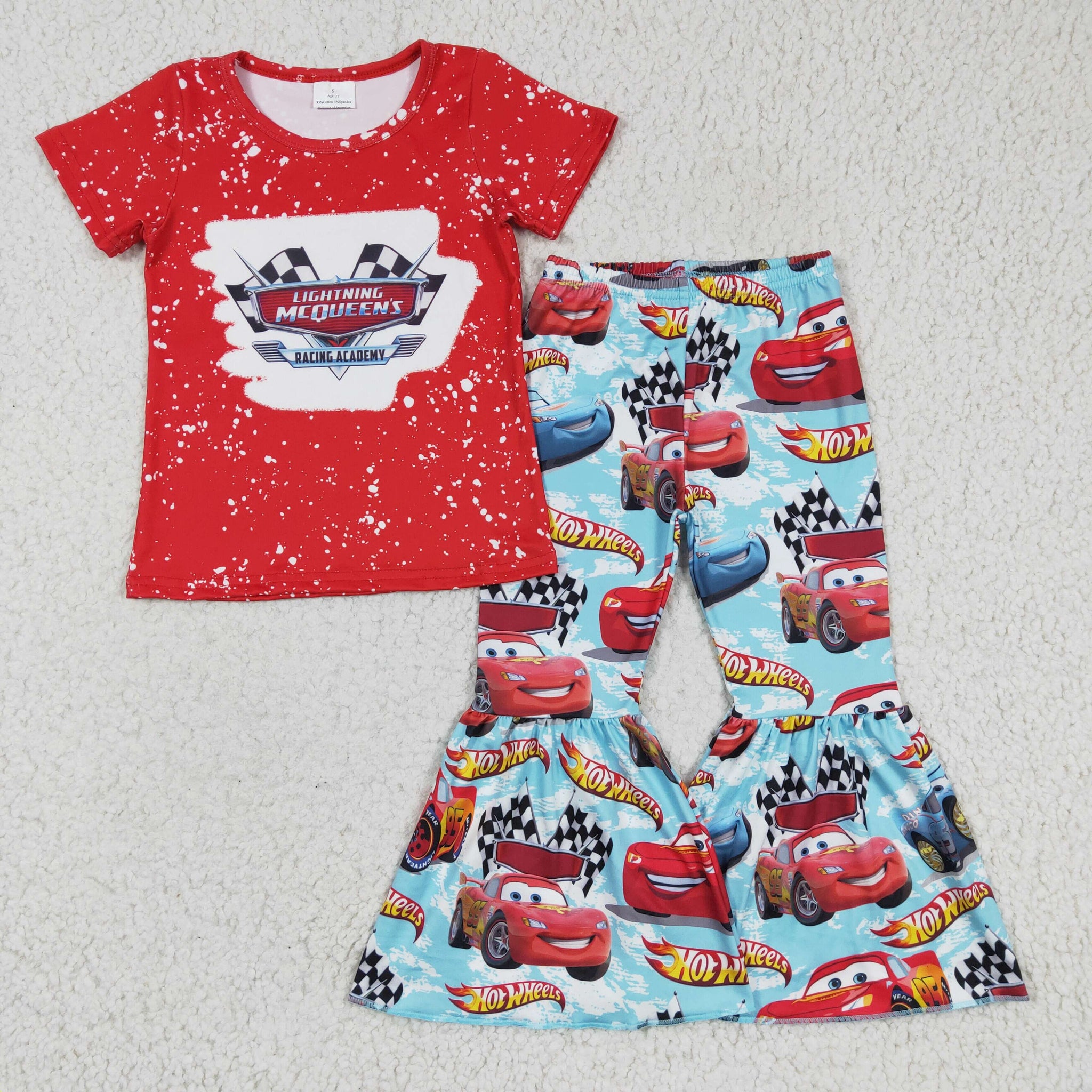 GSPO0111 Cartoon Truck Print Girls Set