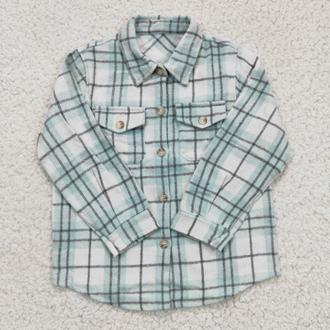 BT0169 Blue Plaid Boys Shirt