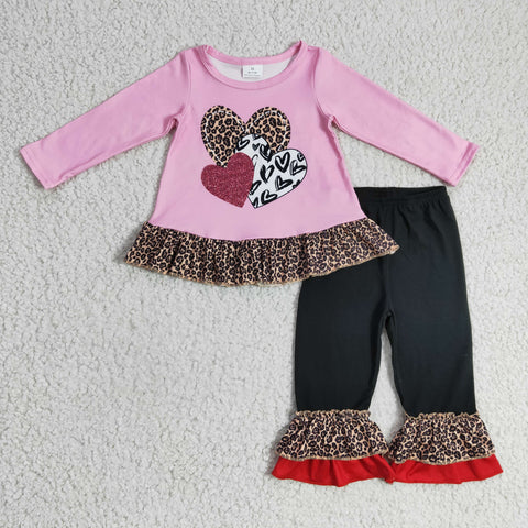GLP0385 Valentine's Day pink suit with love print