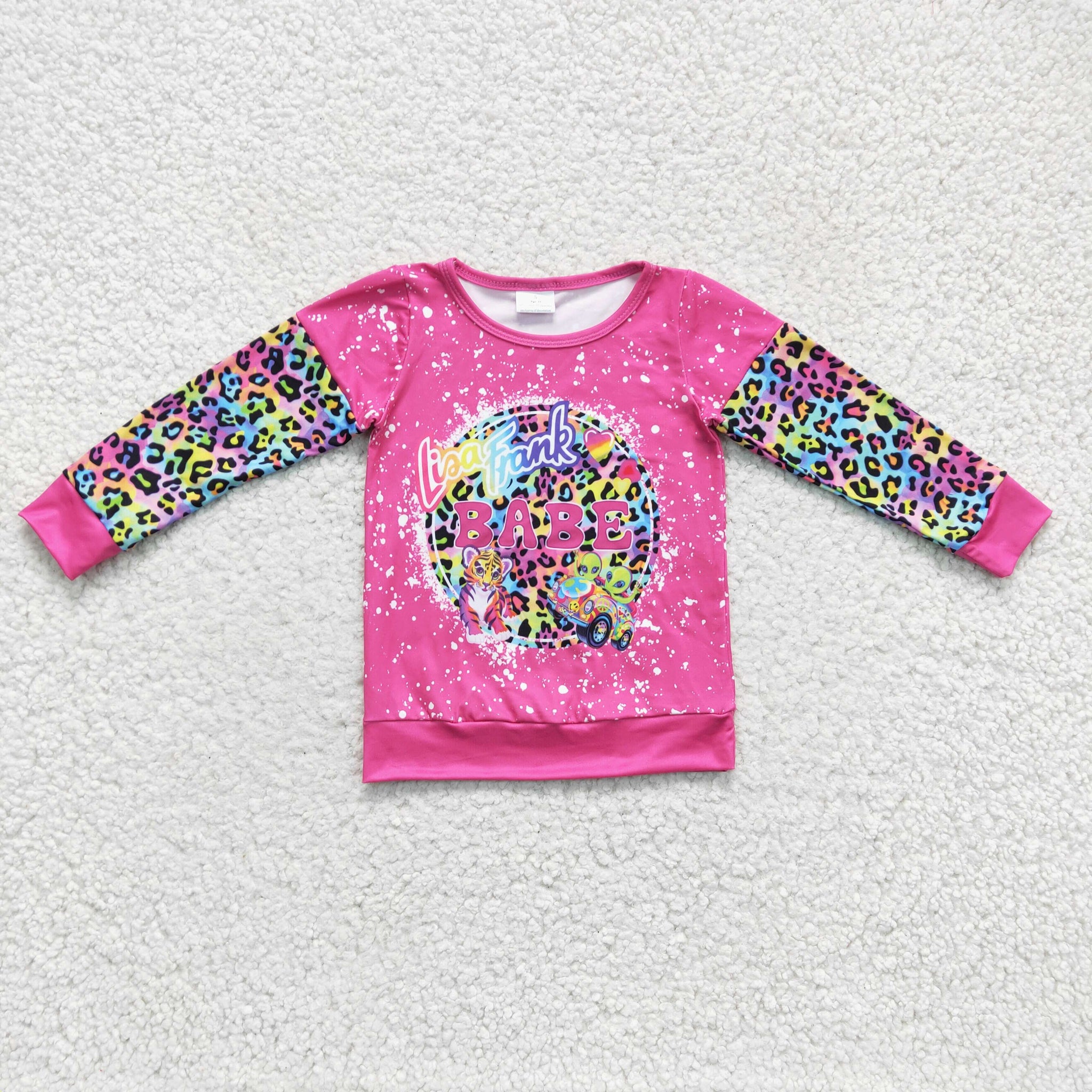 GT0085 Rose Red Girls Long Sleeve Top