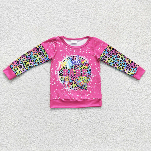 GT0085 Rose Red Girls Long Sleeve Top