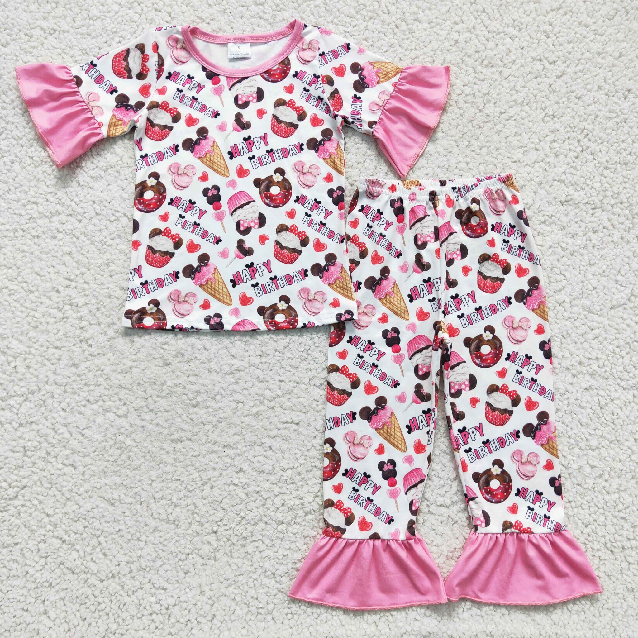 GSPO0306 Ice Cream Graphic Print Girls Set