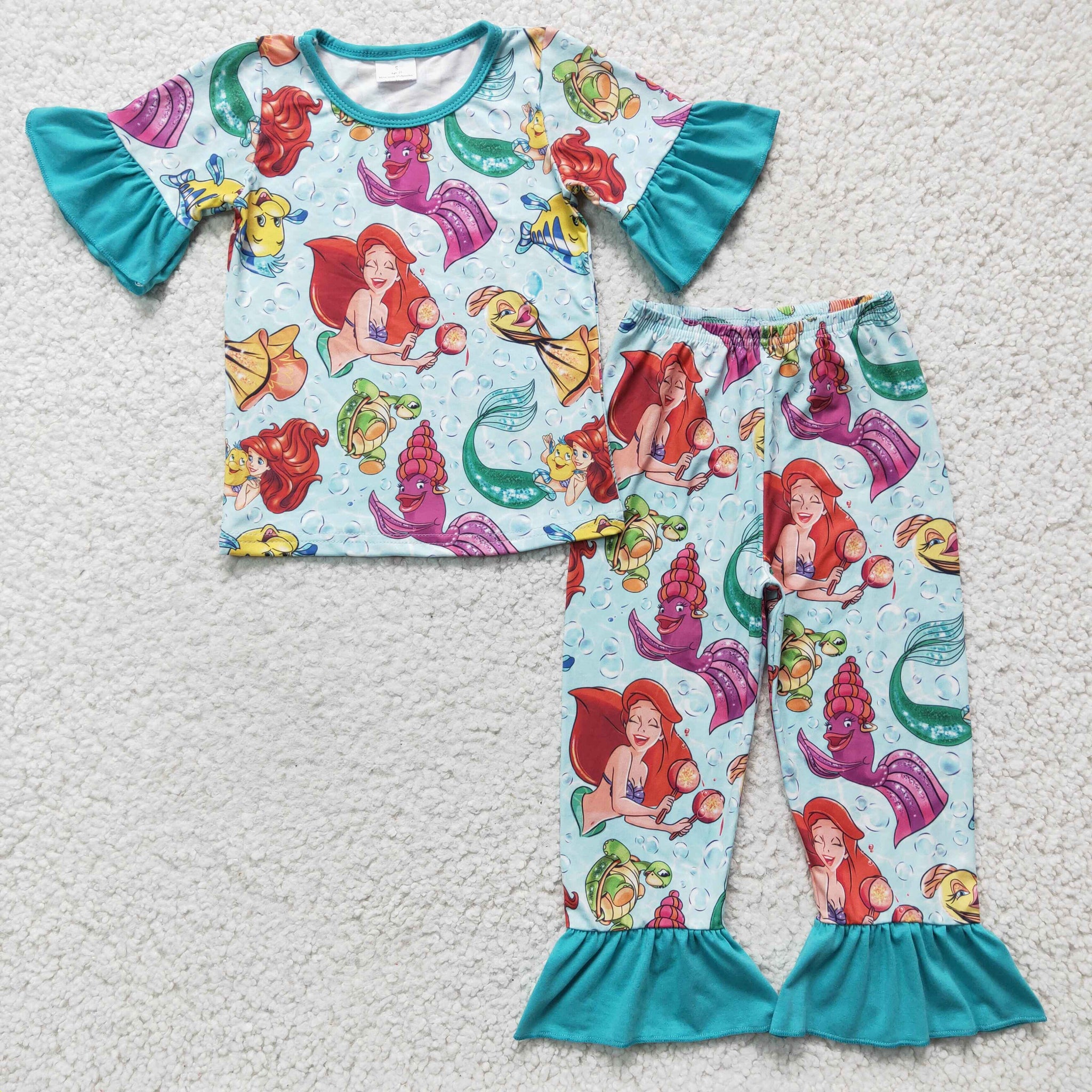 GSPO0315 Mermaid Print Girls Suit