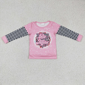 GT0086 Pink Girls Long Sleeve Top