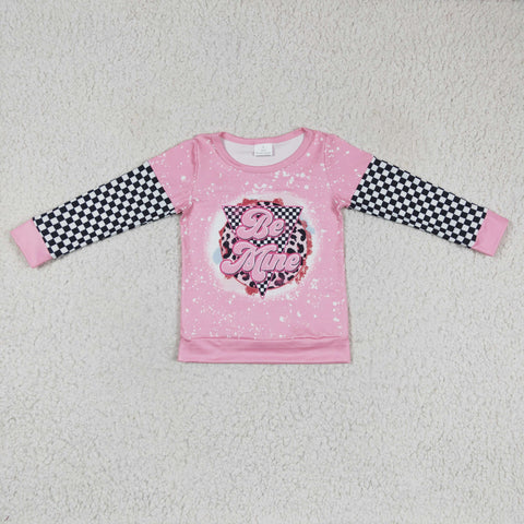 GT0086 Pink Girls Long Sleeve Top