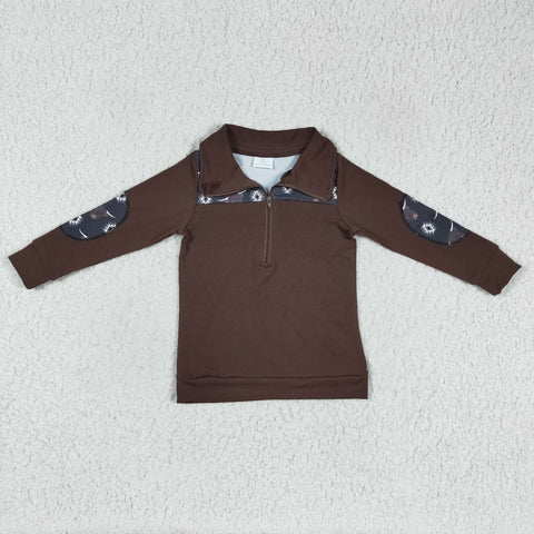 BT0115 Brown boy's cotton top
