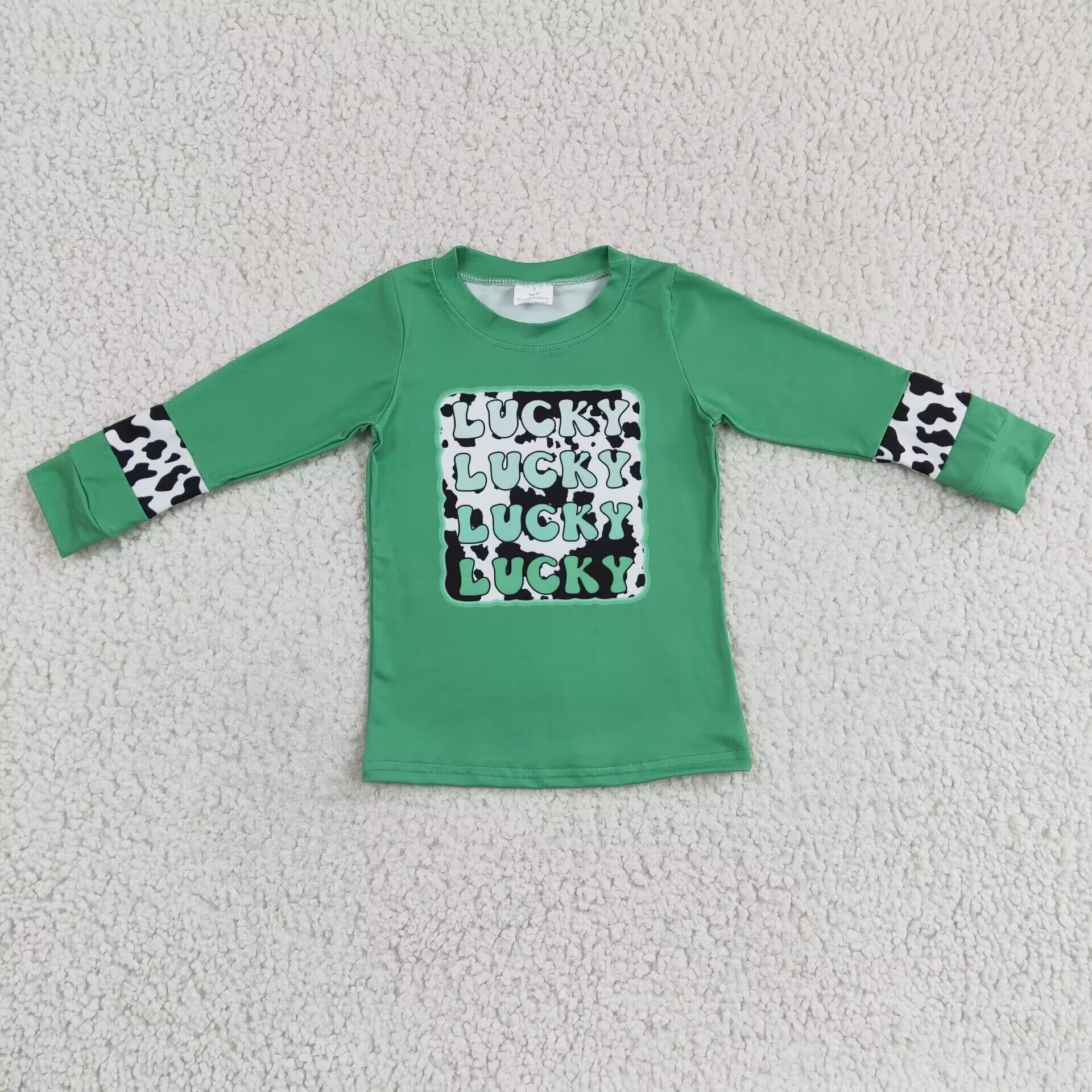 GT0081 Girls LUCKY cow long-sleeved top