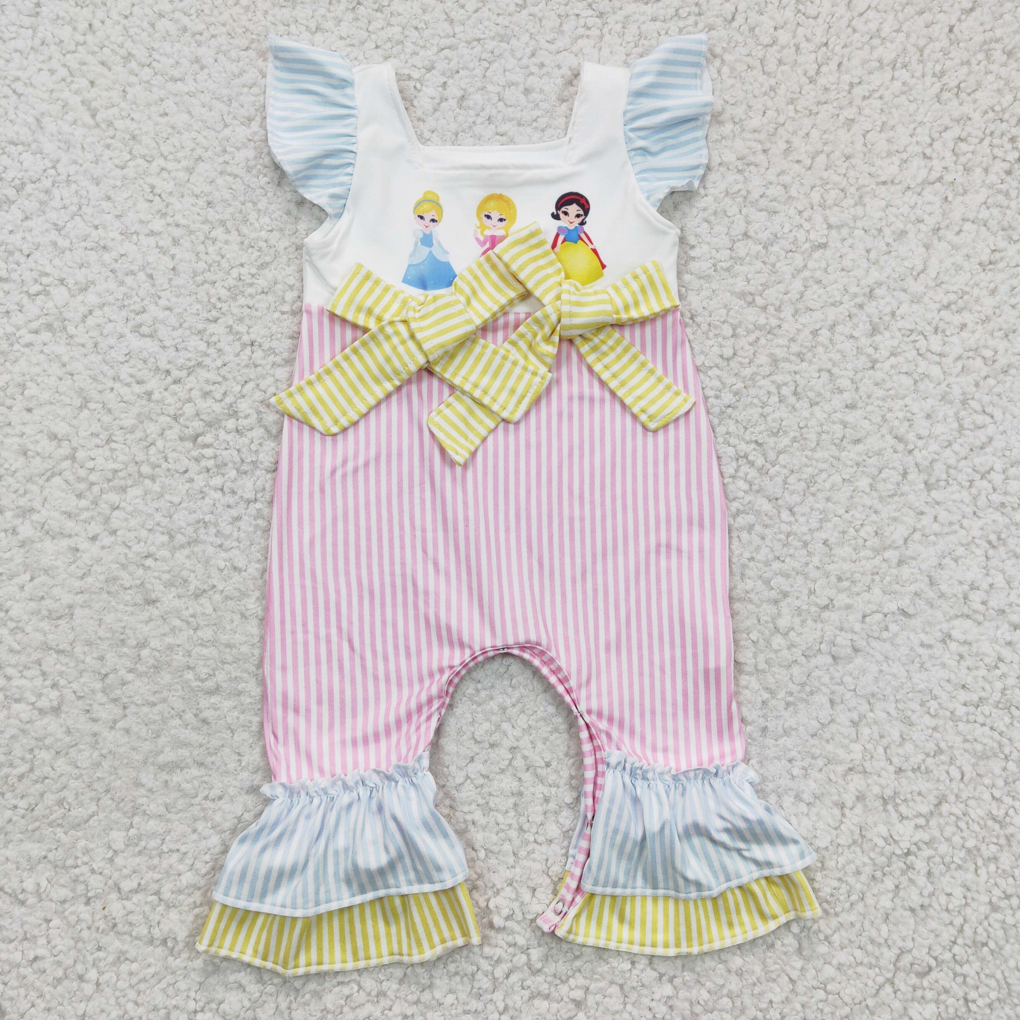 SR0139 princess girl baby small flying sleeve romper