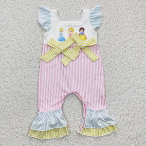 SR0139 princess girl baby small flying sleeve romper