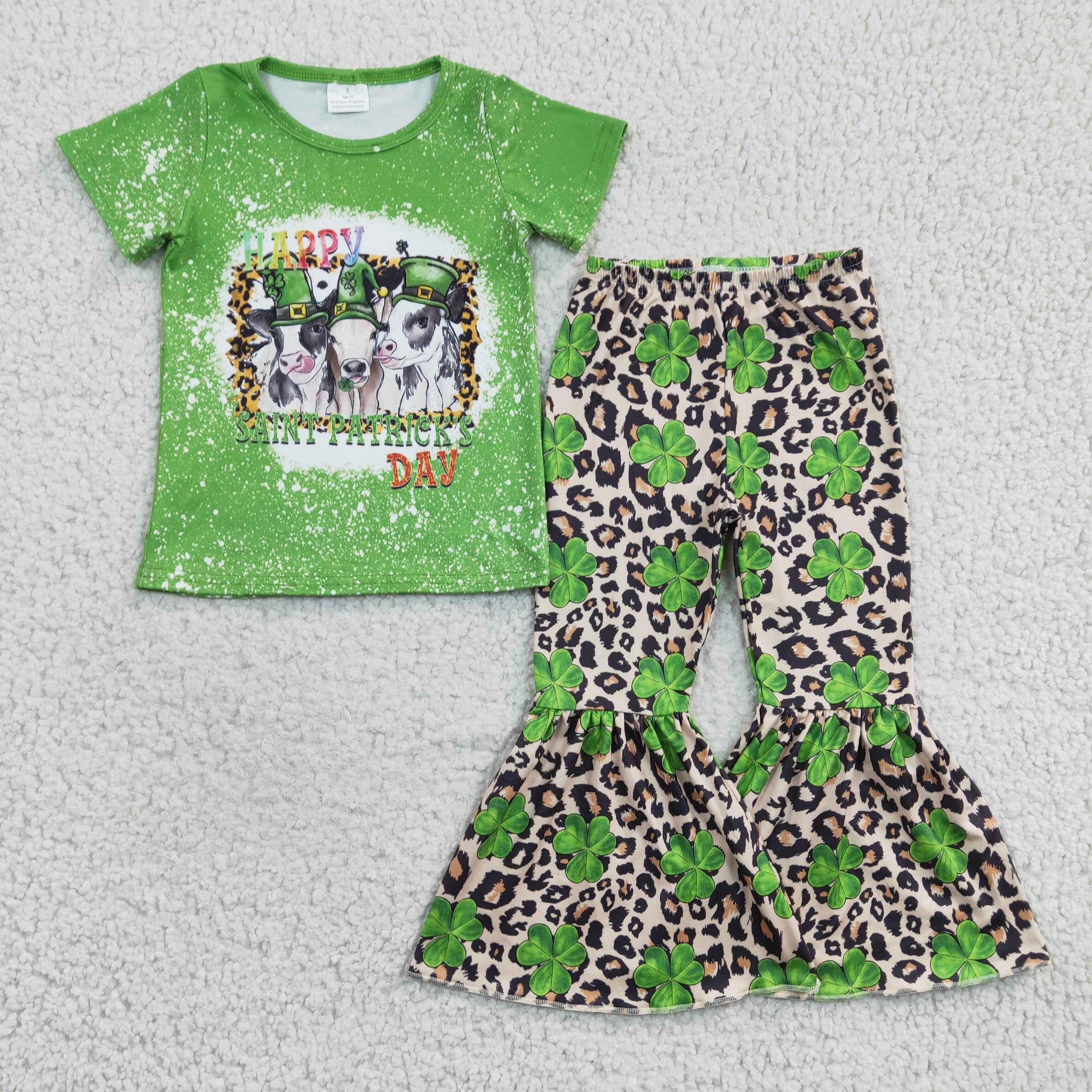 GSPO0329 St. Patrick's Girls Short Sleeve Trumpet Quilt Set