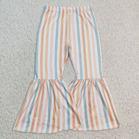 P0059 Stripe Printed Girls Bell Bottom Pants