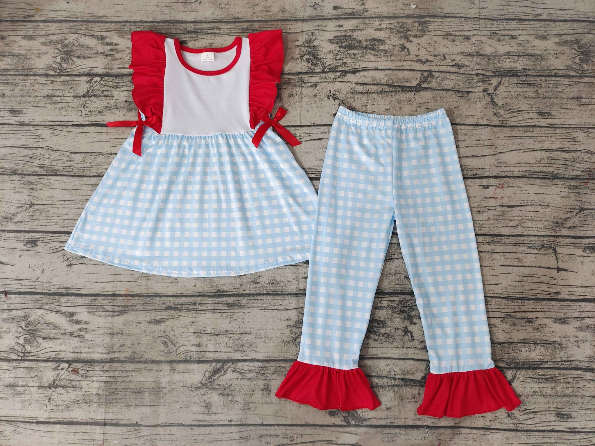 GSPO0381 Baby Girls Short Sleeve and Long Pants Set