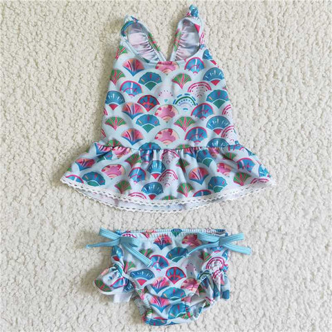 S0027 Girls Cartoon Bikini Swimsuit Set