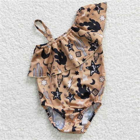 S0032 girl cartoon star swimsuit