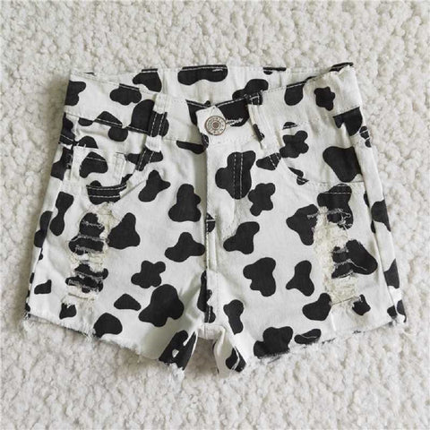 SS0027  Girls' Frayed Button Denim Shorts