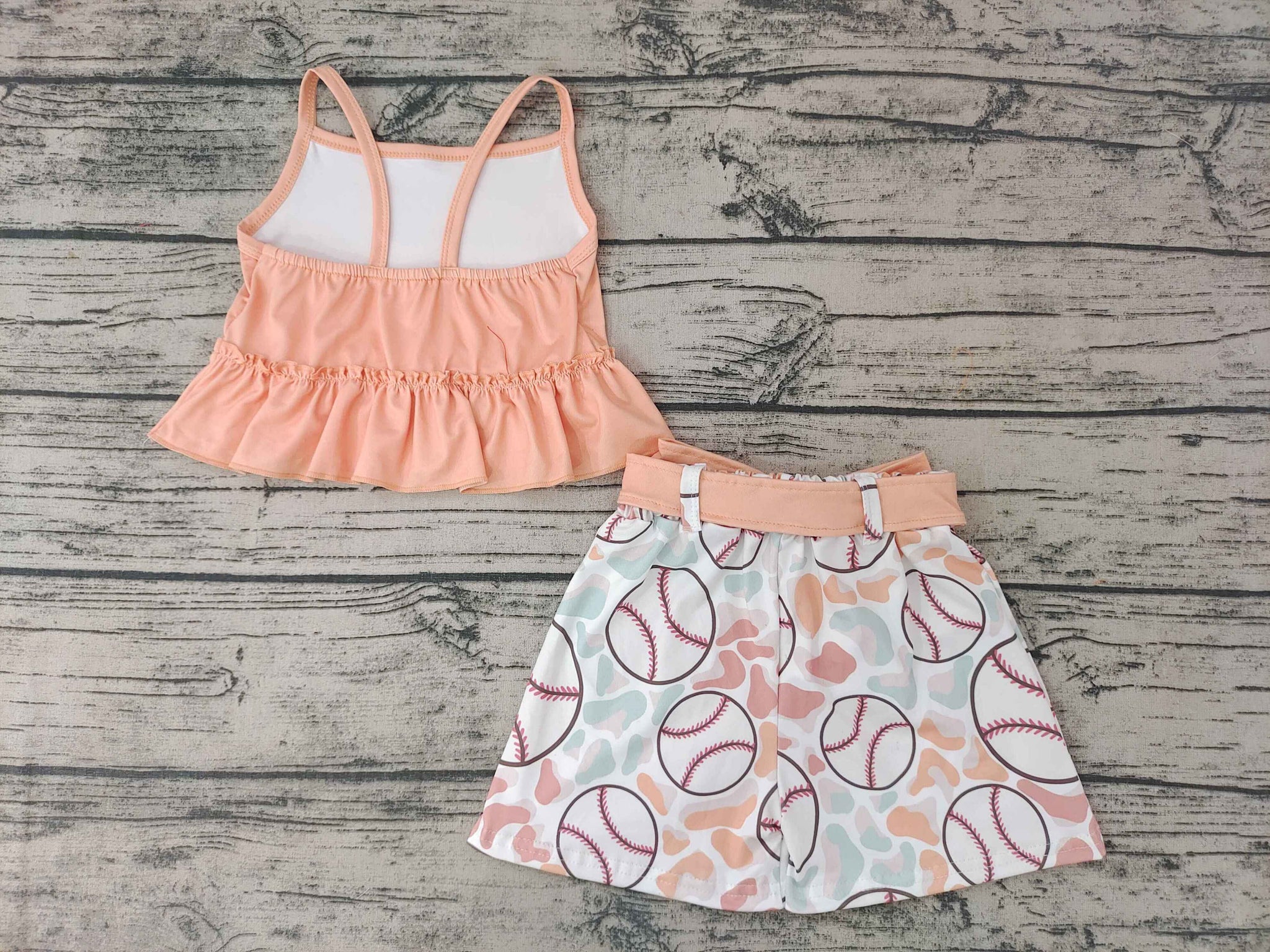 GSSO0172 Baby Girls Summer Short Sleeve And Skirt Sets