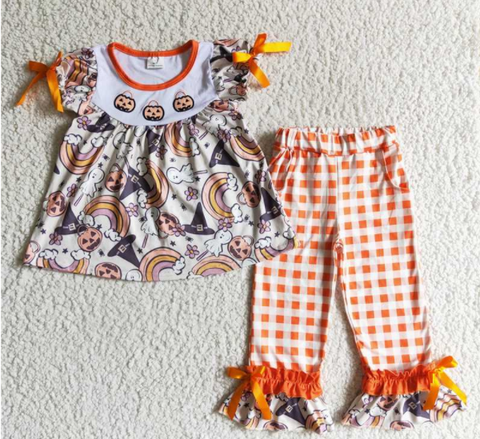 GSPO0176 halloween kids girl set